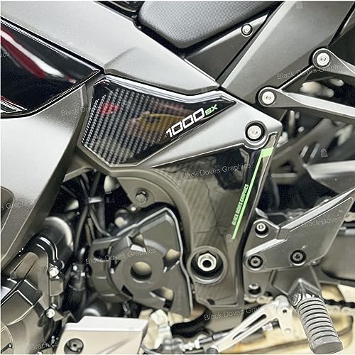 3D Harzaufkleber Protektoren kompatibel mit Kawasaki Ninja 1000 SX 2020-2022 (Motorschutz) von BLACK DOVES GRAPHICS