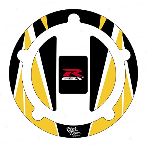 Aufkleber Tankdeckel aus Harz, kompatibel mit Suzuki GSX R 600 650 750 1000 1250 1300 GSXR von BLACK DOVES GRAPHICS