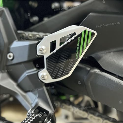 BLACK DOVES GRAPHICS Harzbeschichtete 3D-Aufkleber Schutz kompatibel mit KAWASAKI Z H2 SE 2021-2024 (Absatzschutz), KAWZH2 von BLACK DOVES GRAPHICS