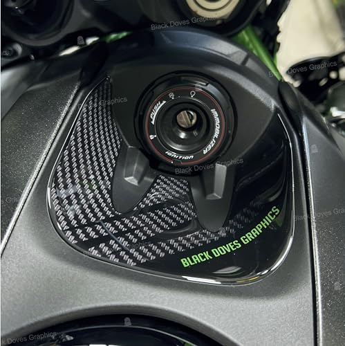 BLACK DOVES GRAPHICS Harzbeschichtete 3D-Aufkleber Schutz kompatibel mit KAWASAKI Z H2 SE 2021-2024 (Schlüsselbereich), KAWZH2 von BLACK DOVES GRAPHICS