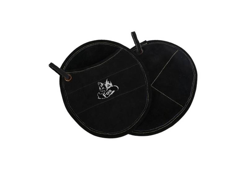 BLACK FOREST FOX Topfhandschuhe Topflappen Pro 300 aus Leder mit Kevlar 2 Stück verschiedene Farben, (Set, 2-tlg), Schwarz von BLACK FOREST FOX