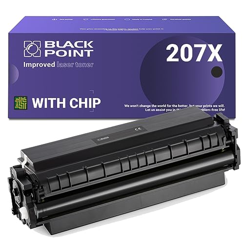 BLACK POINT [MIT CHIP Toner Kompatibel zu HP W2210X Schwarz HP 207X 207A für HP Color Laserjet Pro MFP M283fdw Color Laserjet Pro MFP M282nw Color Laserjet M283fdn M255dw Color Laserjet Pro M255nw von BLACK POINT