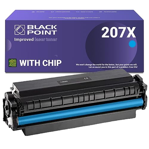 BLACK POINT [MIT CHIP Toner Kompatibel zu HP W2211X blau HP 207X 207A für HP Color Laserjet Pro MFP M283fdw Color Laserjet Pro MFP M282nw Color Laserjet M283fdn M255dw Color Laserjet Pro M255nw von BLACK POINT