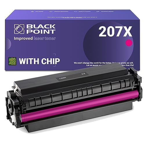 BLACK POINT [MIT CHIP Toner Kompatibel zu HP W2213X Rot HP 207X 207A für HP Color Laserjet Pro MFP M283fdw Color Laserjet Pro MFP M282nw Color Laserjet MFP M283fdn M255dw Color Laserjet Pro M255nw von BLACK POINT