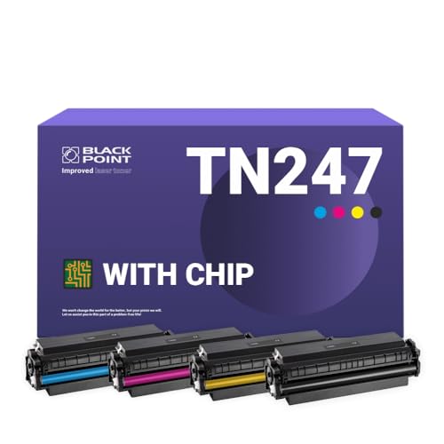 BLACK POINT Premium Toner Set Kompatibel zu [TN243 TN247] TN-243CMYK TN-247BK für Brother MFC-L3750CDW DCP-L3550CDW DCP-L3510CDW MFC-L3730CDN MFC-L3710CW MFC-L3750CDN MFC-L3770CDW L3710CW HL-L3210CW von BLACK POINT