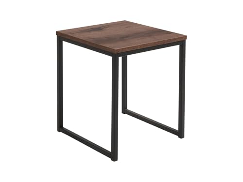 BLACK RED WHITE Aroz 50 cm Würfel-Couchtisch Eiche Monastery Braun Schwarz, modernes Design, robuster Möbelplatte & Metallkonstruktion, Möbelstück von BLACK RED WHITE