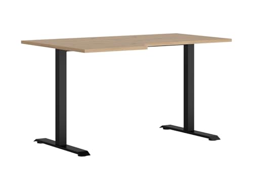 BLACK RED WHITE Eckschreibtisch Space Office 140 cm Artisan-Eiche, braun/schwarz, kratzfester Laminat-Schutz, 90 cm Breite, 75,5 cm Höhe, laminierte Platte BLACK RED WHITE Eckschreibtisch Space Office 140 cm Artisan-Eiche, braun/schwarz, kratzfester Laminat-Schutz, 90 cm Breite, 75,5 cm Höhe, laminierte Platte von BLACK RED WHITE