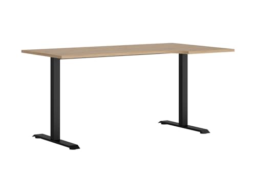 BLACK RED WHITE Eckschreibtisch Space Office 160 cm rechts Eiche Artisan mit hoher Kratzfestigkeit Laminat ideal für Büro oder Home-Office-Arbeitsplatz von BLACK RED WHITE