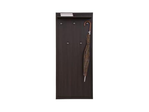 BLACK RED WHITE Garderobenständer Kaspian - moderner brauner Kleiderständer aus Möbelplatte, 152x66x24 cm für stilvolle Räume und perfekte Organisation von BLACK RED WHITE