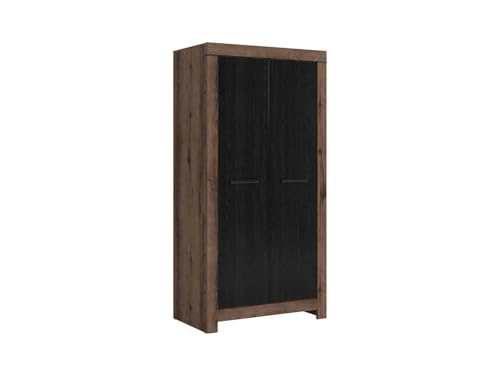 BLACK RED WHITE Kleiderschrank 2-türig 98 cm Eiche Monastery/Schwarz BLACK RED WHITE Kleiderschrank 2-türig 98 cm Eiche Monastery/Schwarz von BLACK RED WHITE