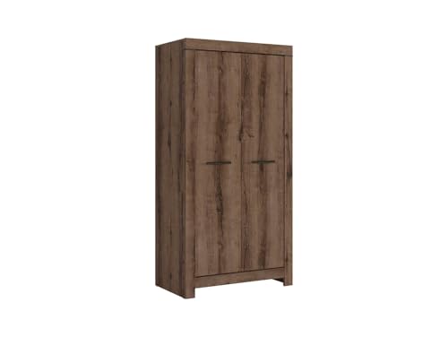 BLACK RED WHITE Kleiderschrank 98 cm Doppeltür in Eiche Monastery von BLACK RED WHITE