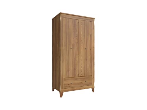 BLACK RED WHITE Kleiderschrank Bergen 102cm mit Schublade Lärche Sibiu Gold BLACK RED WHITE Kleiderschrank Bergen 102cm mit Schublade Lärche Sibiu Gold von BLACK RED WHITE