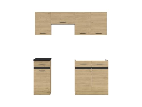 BLACK RED WHITE Küchenkomplettset Junona Line 180 cm Bernstein Eiche mit Arbeitsplatte BLACK RED WHITE Küchenkomplettset Junona Line 180 cm Bernstein Eiche mit Arbeitsplatte von BLACK RED WHITE