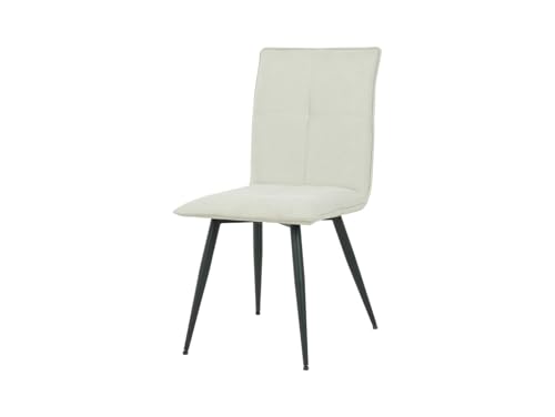 BLACK RED WHITE Leinenstuhl Beige/Schwarz - Modernes Design, Metal Rahmen, Stoff Bezug BLACK RED WHITE Leinenstuhl Beige/Schwarz - Modernes Design, Metal Rahmen, Stoff Bezug von BLACK RED WHITE