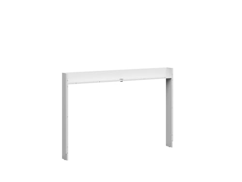 BLACK RED WHITE Multimediaregal für Bett 140 Tetrix - Weiß Hochglanz von BLACK RED WHITE