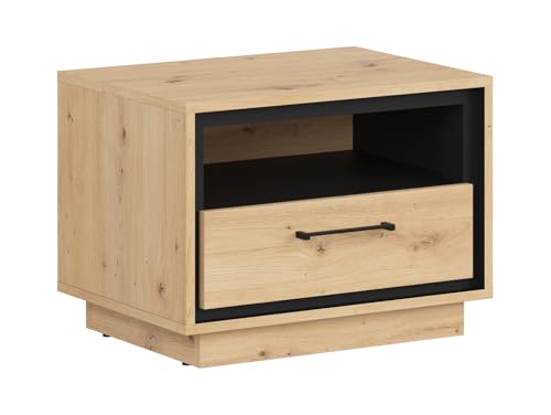 BLACK RED WHITE Nachttisch Pont 58 cm mit Schublade in Artisan Eiche/Cohanoptik BLACK RED WHITE Nachttisch Pont 58 cm mit Schublade in Artisan Eiche/Cohanoptik von BLACK RED WHITE