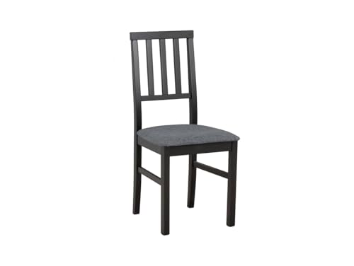 BLACK RED WHITE Polsterstuhl Hygge 96/Czarny - Grafit/Czarnes, Holzrahmen von BLACK RED WHITE