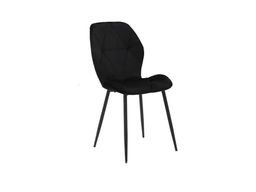 BLACK RED WHITE Samtstuhl Schwarz Gepolstert mit Metallrahmen BLACK RED WHITE Samtstuhl Schwarz Gepolstert mit Metallrahmen von BLACK RED WHITE