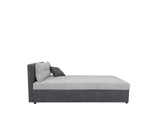 BLACK RED WHITE Schlafsofa Rico mit Stauraum und Verstellbarer Rückenlehne, grau von BLACK RED WHITE