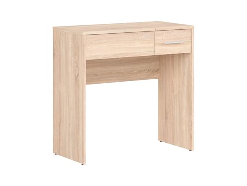 BLACK RED WHITE Schminktisch 80 cm mit Schublade und Spiegel in Sonoma Eiche von BLACK RED WHITE
