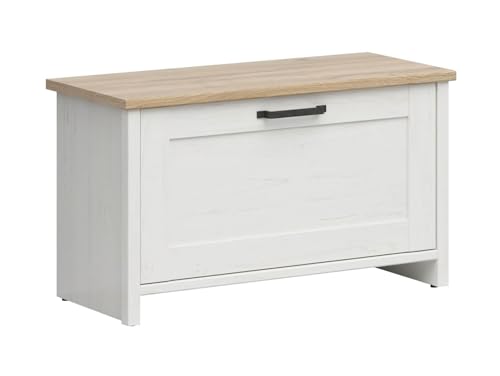 BLACK RED WHITE Schuhschrank Loksa 84 cm Kiefer Andersen Weiß/Dunkel Beige 1 Tür, Möbelplatte, 36,5 x 84,5 x 48,5 cm leises Schließen BLACK RED WHITE Schuhschrank Loksa 84 cm Kiefer Andersen Weiß/Dunkel Beige 1 Tür, Möbelplatte, 36,5 x 84,5 x 48,5 cm leises Schließen von BLACK RED WHITE