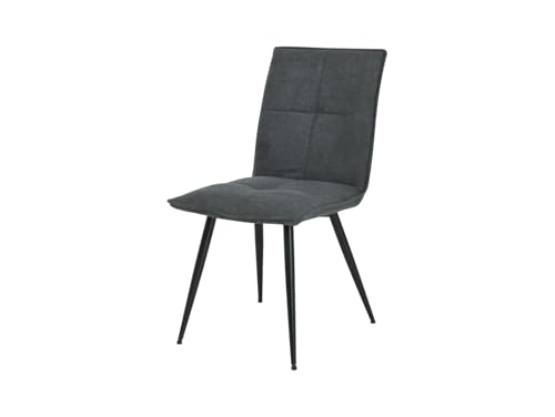 BLACK RED WHITE Stuhl Grau Leinen mit Metallrahmen BLACK RED WHITE Stuhl Grau Leinen mit Metallrahmen von BLACK RED WHITE