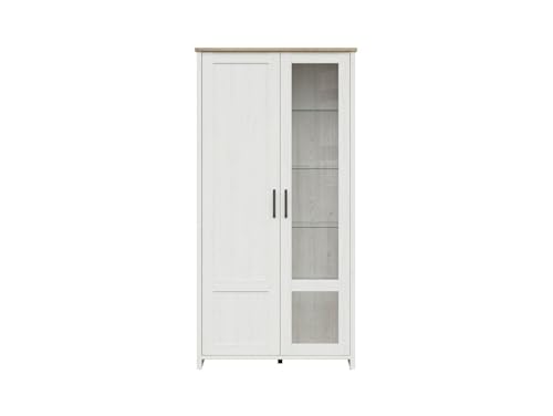 BLACK RED WHITE Vitrine 102 cm mit 2 Türen Pinie Andersen Weiß BLACK RED WHITE Vitrine 102 cm mit 2 Türen Pinie Andersen Weiß von BLACK RED WHITE