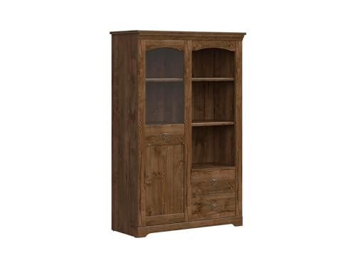BLACK RED WHITE Vitrine Patras 103 cm mit Tür und 2 Schubladen in Eichenoptik April – Elegantes Design, robuste Möbelplatte und gehärtetes Glas, 158,5 cm hoch BLACK RED WHITE Vitrine Patras 103 cm mit Tür und 2 Schubladen in Eichenoptik April – Elegantes Design, robuste Möbelplatte und gehärtetes Glas, 158,5 cm hoch von BLACK RED WHITE