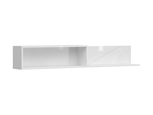 BLACK RED WHITE Wandregal Forn 156 cm Hochglanz Weiß von BLACK RED WHITE