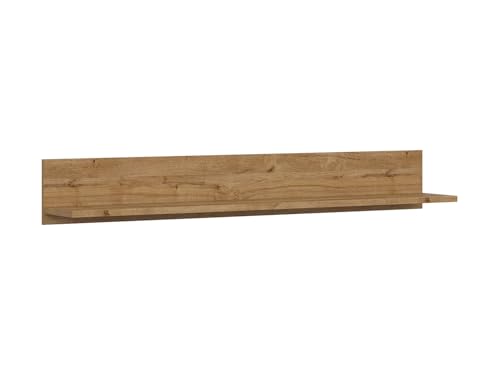 BLACK RED WHITE Wandregal aus Möbelplatte 156 cm in Eichen-Dekor Waterford Braun von BLACK RED WHITE