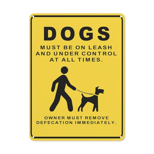 BLACKCUTTER Hinweisschild mit Aufschrift "Danger - Dogs Must Be On Leash And Under Control At All Times", Straßenschild, Geschäftsschilder für Parkplatz, Aluminium-Metall-Blechschild, 30,5 x 45,7 cm BLACKCUTTER Hinweisschild mit Aufschrift "Danger - Dogs Must Be On Leash And Under Control At All Times", Straßenschild, Geschäftsschilder für Parkplatz, Aluminium-Metall-Blechschild, 30,5 x 45,7 cm von BLACKCUTTER