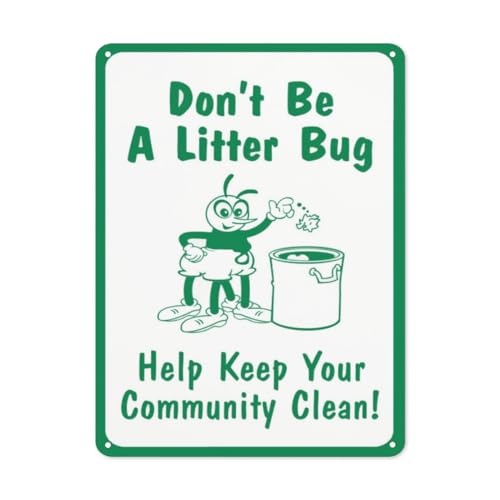 BLACKCUTTER Hinweisschild mit Aufschrift "Danger Don't Be A Litter Bug, Help Keep Your Community Clean", Straßenschild, Geschäftsschilder für Parkplatz, Aluminium-Metall-Blechschild, 20,3 x 30,5 cm BLACKCUTTER Hinweisschild mit Aufschrift "Danger Don't Be A Litter Bug, Help Keep Your Community Clean", Straßenschild, Geschäftsschilder für Parkplatz, Aluminium-Metall-Blechschild, 20,3 x 30,5 cm von BLACKCUTTER