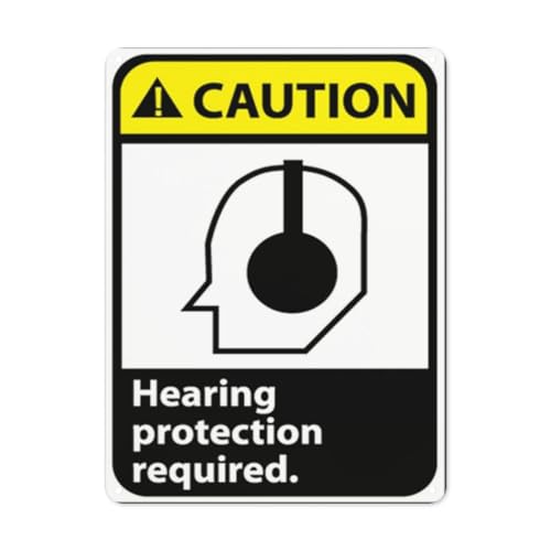 BLACKCUTTER Hinweisschild mit Aufschrift "Warning Danger", "CAUTION Hearing Protection Required", Straßenschild, Geschäftsschilder für Parkplatz, Aluminium-Metall-Blechschild, 20,3 x 30,5 cm, Weiß 5 BLACKCUTTER Hinweisschild mit Aufschrift "Warning Danger", "CAUTION Hearing Protection Required", Straßenschild, Geschäftsschilder für Parkplatz, Aluminium-Metall-Blechschild, 20,3 x 30,5 cm, Weiß 5 von BLACKCUTTER