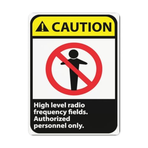 BLACKCUTTER Hinweisschild mit Aufschrift "Warning Danger", "CAUTION High Level Radio Frequency", Straßenschild, Geschäftsschilder für Parkplatz, Aluminium-Metall-Blechschild, 20,3 x 30,5 cm, Weiß 8 BLACKCUTTER Hinweisschild mit Aufschrift "Warning Danger", "CAUTION High Level Radio Frequency", Straßenschild, Geschäftsschilder für Parkplatz, Aluminium-Metall-Blechschild, 20,3 x 30,5 cm, Weiß 8 von BLACKCUTTER