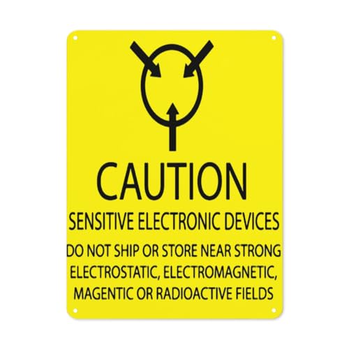 Hinweisschild mit Aufschrift "Warning Danger", "CAUTION Sensitive Electronic Devices", Straßenschild, Geschäftsschilder für Parkplatz, Aluminium-Metall-Blechschild Hinweisschild mit Aufschrift "Warning Danger", "CAUTION Sensitive Electronic Devices", Straßenschild, Geschäftsschilder für Parkplatz, Aluminium-Metall-Blechschild von BLACKCUTTER