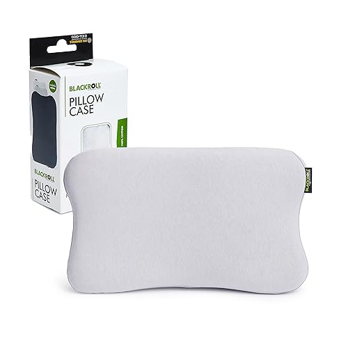BLACKROLL® Pillow CASE Jersey, Kissenbezug 30 x 50 cm für Recovery Pillow, weicher Kopfkissenbezug aus hochwertiger Baumwolle, formstabile Kissenhülle ohne Faltenbildung, hellgrau von BLACKROLL