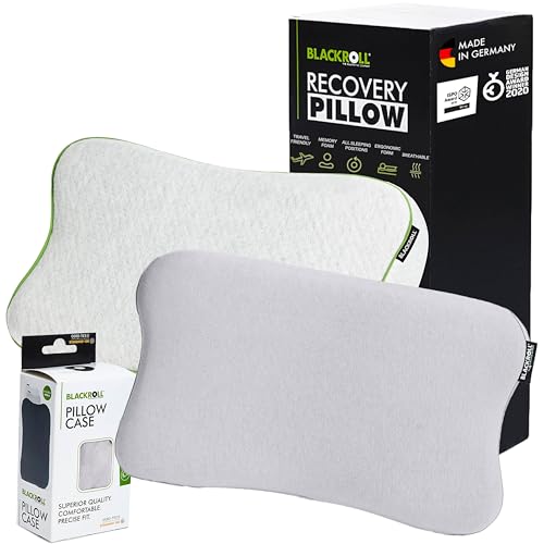 BLACKROLL® Recovery Pillow Set Jersey, orthopädisches HWS Nackenkissen aus Memory-Foam - Made in Germany von BLACKROLL