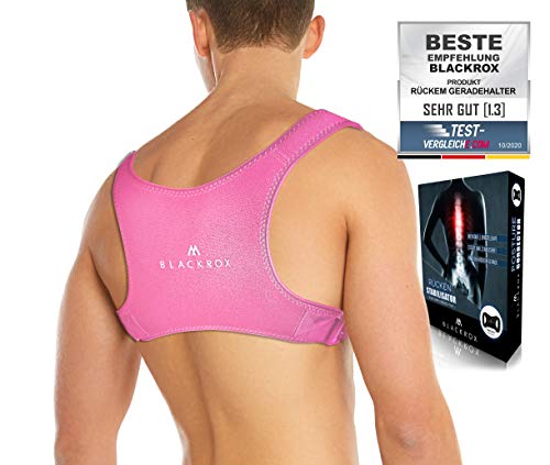 BLACKROX Rücken Geradehalter Posturox V1 schultergurt haltungskorrektur posture corrector damen herren haltungstrainer ruckenstrecker rückenstütze rückengurt körperhaltung korrektur (Pink) von BLACKROX