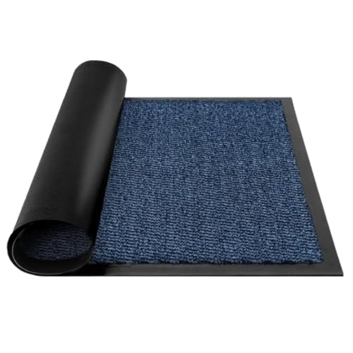 BLADO Hochwertige Fußmatte Innen & Fussmatte Aussen 40cm x 60cm Groß | rutschfest Schwerlast Schmutzfangmatte | Stilvolles, Abwaschbar & Wetterfest Fussmatten Haustür | Blue Fußmatten von BLADO