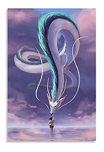 BLAIISRY DPFRY Haku EL Viaje De Chihiro Poster Dekorative Malerei Leinwand Wandkunst Wohnzimmer Poster Schlafzimmer Malerei Jf177Xp 40X60Cm Rahmenlos … von BLAIISRY