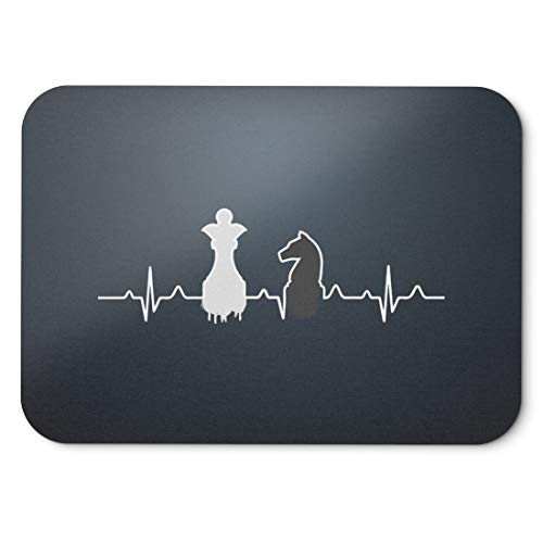BLAK TEE Chess Heartbeat Pulse Mouse Pad 18 x 22 cm in 3 Colours Black BLAK TEE Chess Heartbeat Pulse Mouse Pad 18 x 22 cm in 3 Colours Black von BLAK TEE