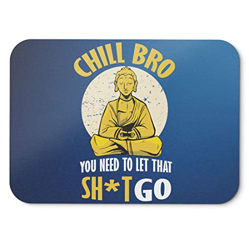 BLAK TEE Chill Meditating Buddha Funny Slogan Mouse Pad 18 x 22 cm in 3 Colours Blue BLAK TEE Chill Meditating Buddha Funny Slogan Mouse Pad 18 x 22 cm in 3 Colours Blue von BLAK TEE