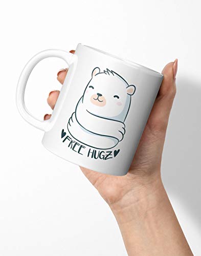BLAK TEE Cute Polar Bear with Free Hugs Porcelain Coffee and Tea Mug 330 ml BLAK TEE Cute Polar Bear with Free Hugs Porcelain Coffee and Tea Mug 330 ml von BLAK TEE