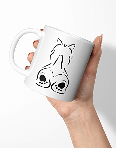 BLAK TEE Cute Westie Lie Down Porcelain Coffee and Tea Mug 330 ml BLAK TEE Cute Westie Lie Down Porcelain Coffee and Tea Mug 330 ml von BLAK TEE