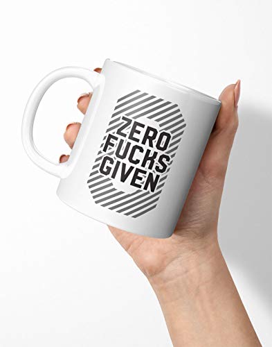 BLAK TEE Funny 0 Zero Fucks Given Slogan Porcelain Coffee and Tea Mug 330 ml BLAK TEE Funny 0 Zero Fucks Given Slogan Porcelain Coffee and Tea Mug 330 ml von BLAK TEE