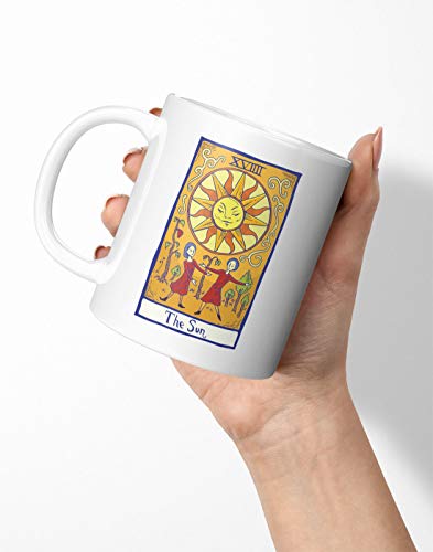 BLAK TEE Tarot Card with a Sun Porcelain Coffee and Tea Mug 330 ml von BLAK TEE