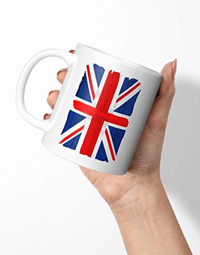 BLAK TEE Union Jack Hand Painted Grunge United Kingdom UK Flag Porcelain Coffee and Tea Mug 330 ml BLAK TEE Union Jack Hand Painted Grunge United Kingdom UK Flag Porcelain Coffee and Tea Mug 330 ml von BLAK TEE