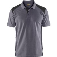 Arbeits-Polo kurzarm Piqué 3324 - Grau/Schwarz XXXL von BLAKLADER