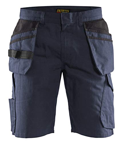 Blaklader 149413308699C44 Service Shorts mit Nageltaschen, Dunkelmarine/Schwarz, Größe C44 von BLÅKLÄDER