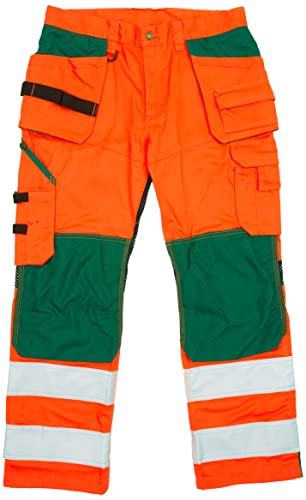 Blaklader 156518115349D100 High Vis Arbeitshose mit Ventilationseffekt, High Vis Orange/Grün, Größe D100 von BLÅKLÄDER